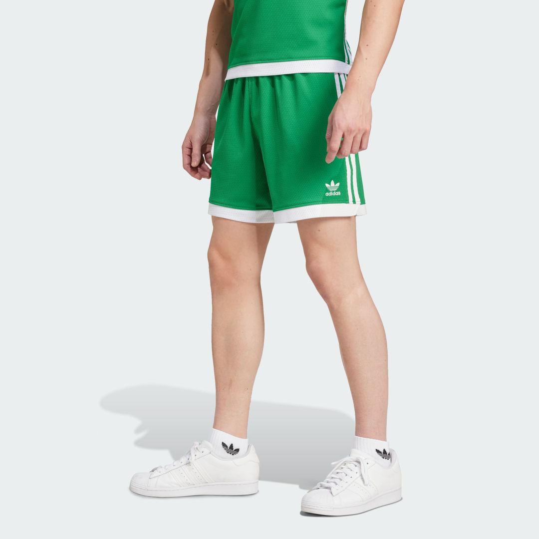 adidas Adicolor Mock Eyelet Shorts Green M Mens Product Image