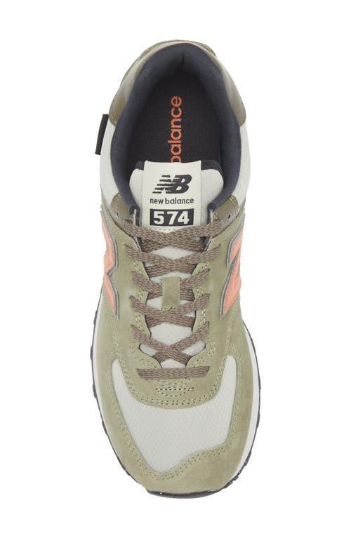 NEW BALANCE 574 In Green/orange/black Product Image