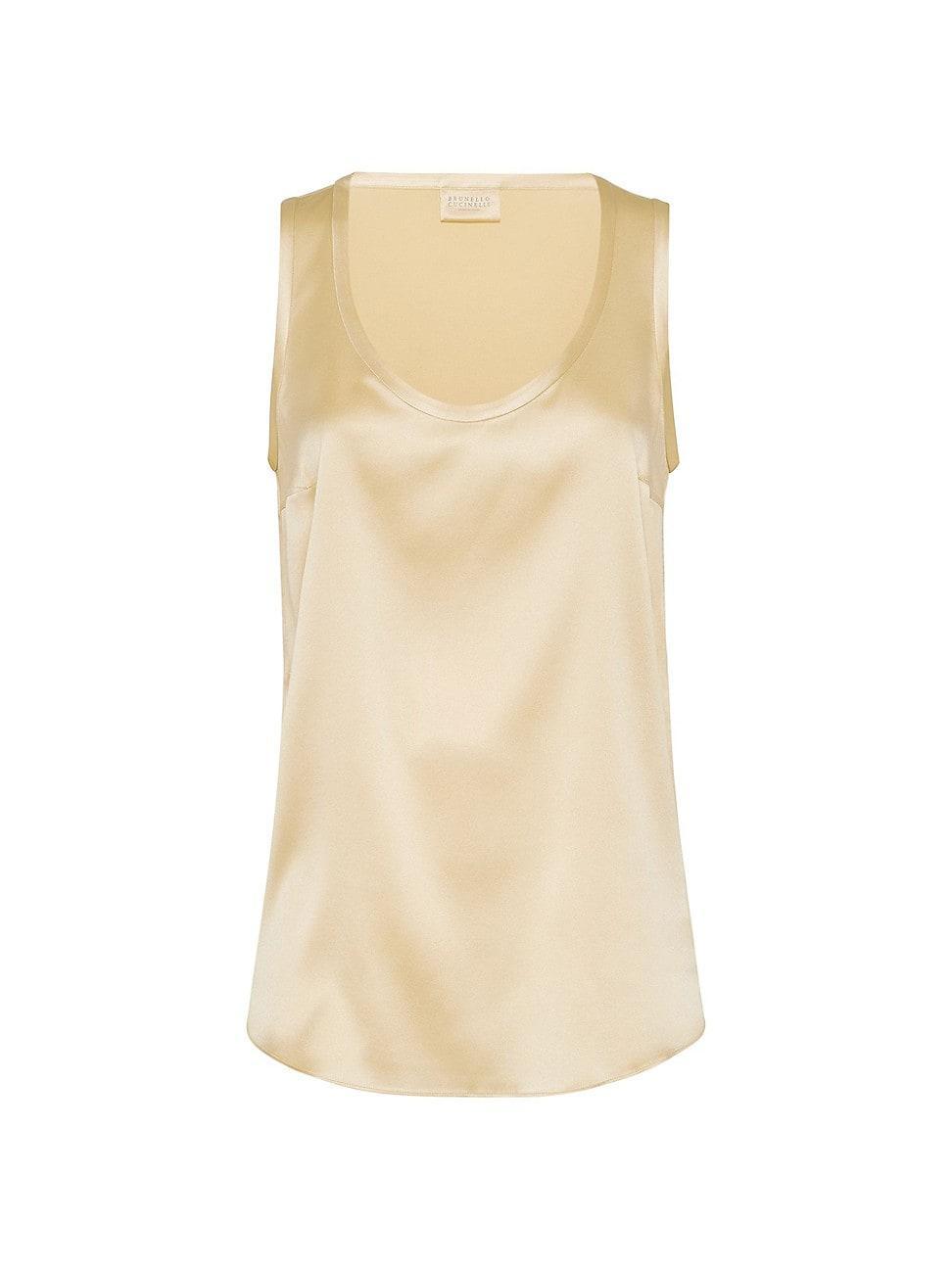 Womens Stretch Silk Satin Reversible Top Product Image