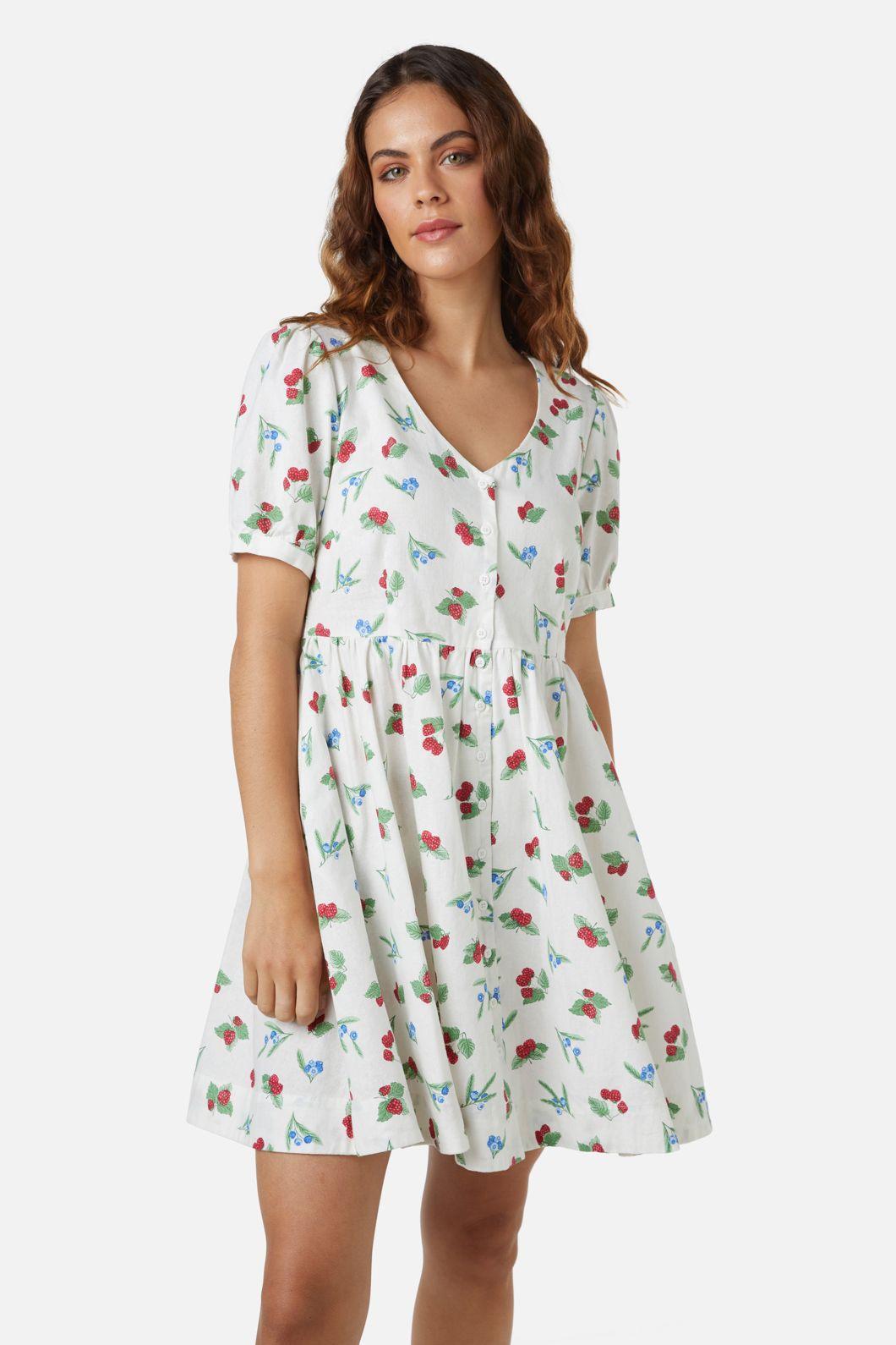 Berry Button Down Dress Product Image