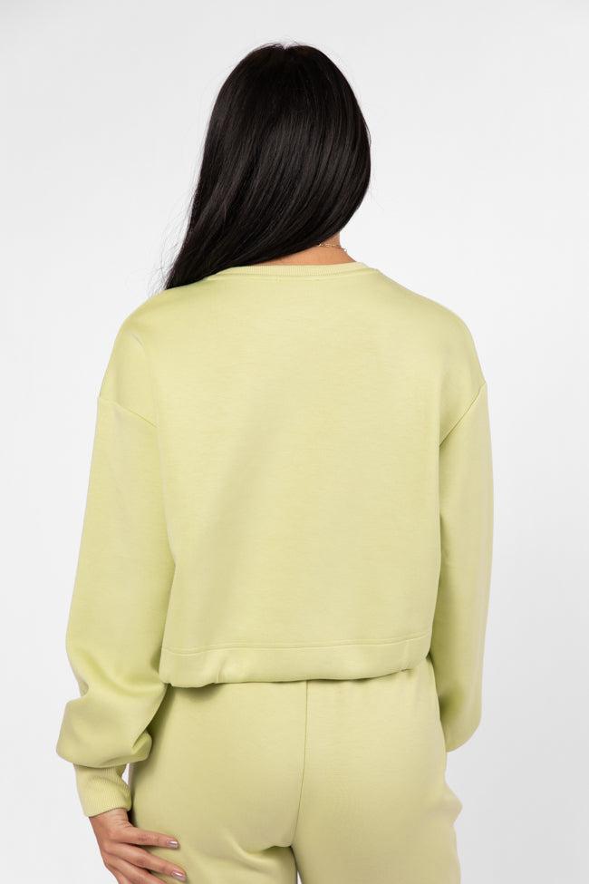 Only One Lime Drawstring Hem Pullover Product Image