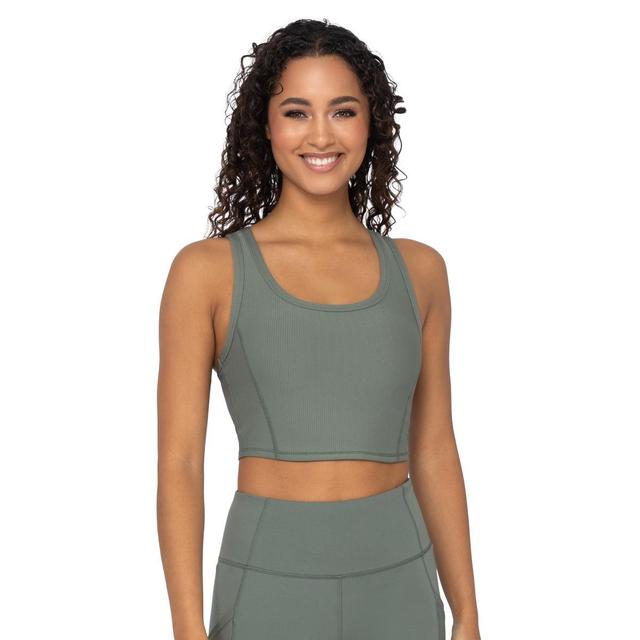 Yogalicious by Reflex Women's Streamline Interlink Ribbed Contour Cropped Tank Top Product Image