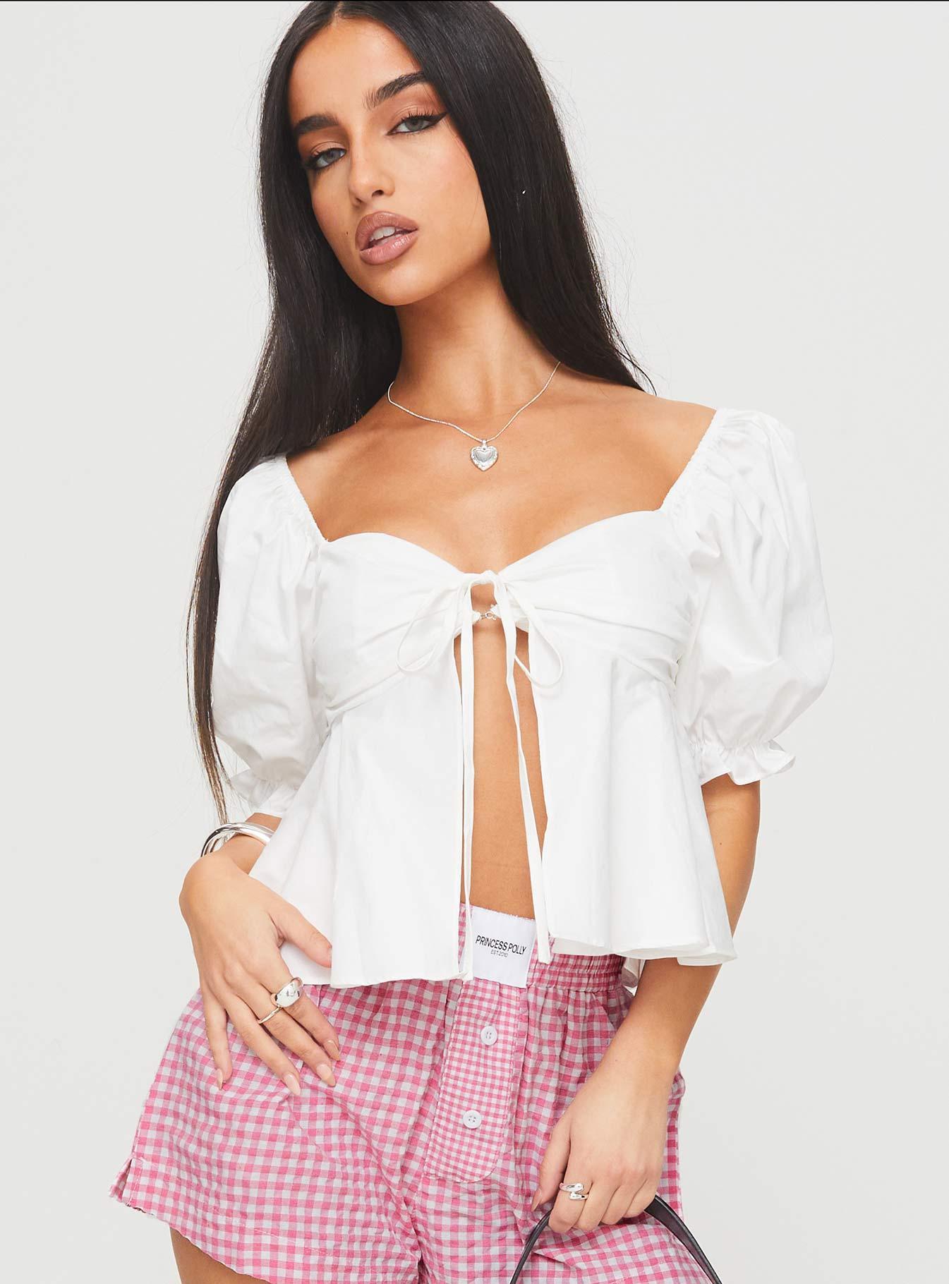 Yuie Blouse Top White Product Image