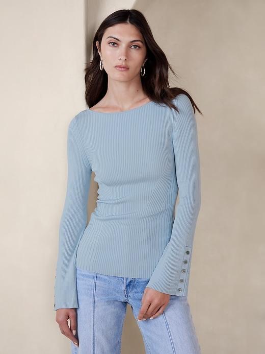 Jennie Boat-Neck Sweater Top Product Image