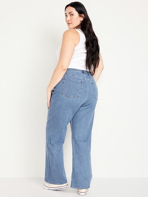 Extra High-Waisted Sky-Hi Wide-Leg Jeans Product Image