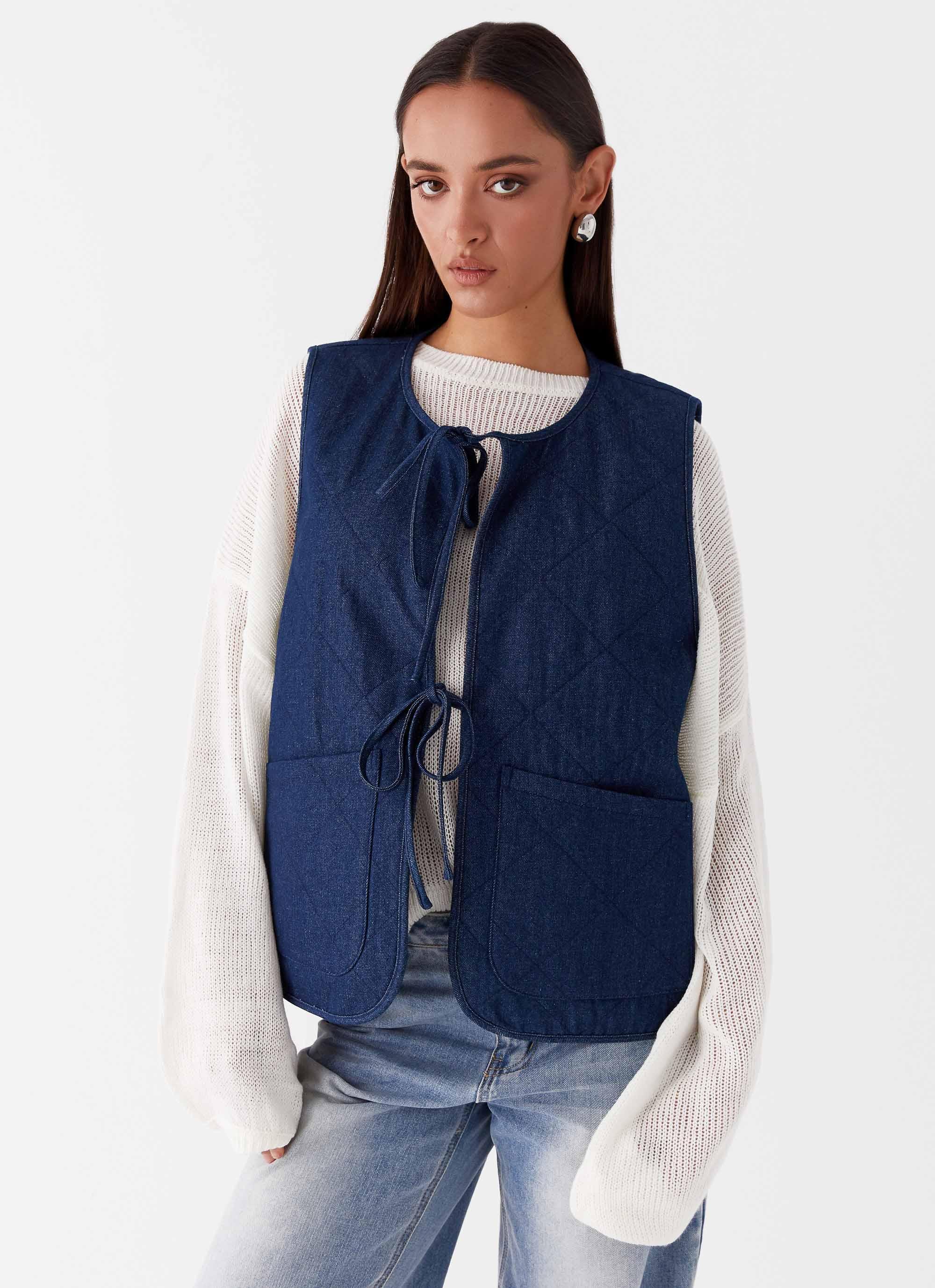 Kennedy Denim Vest - Indigo Product Image