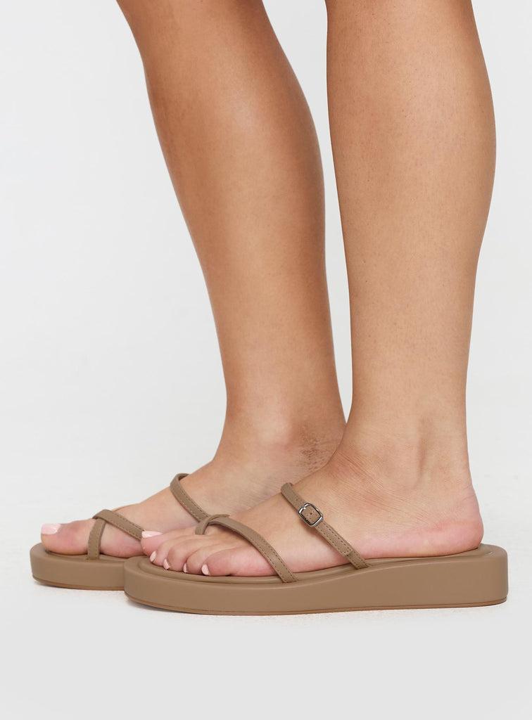 Riki Mini Belt Sandals Tan Product Image