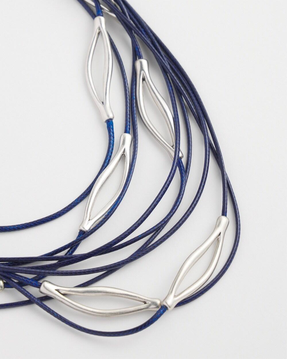 Blue Multistrand Bib Necklace Product Image