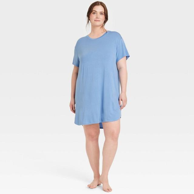 Womens Cloud Knit Short Sleeve Dress - Auden Blue 2X Product Image