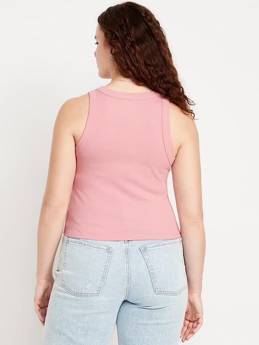 Snug Rib-Knit Crop Tank Top Product Image