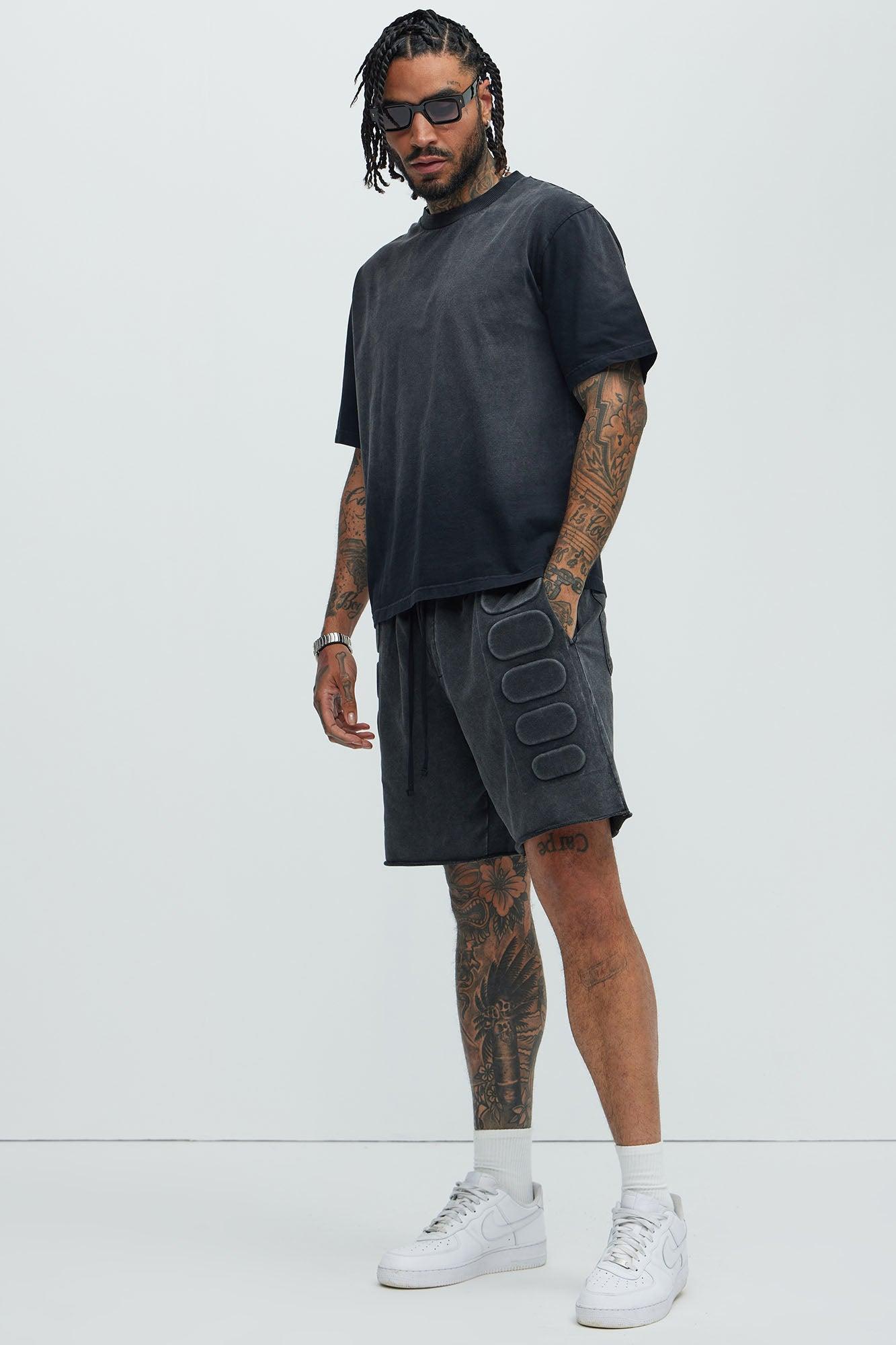 Mayzen Relaxed Shorts - Black Wash Product Image