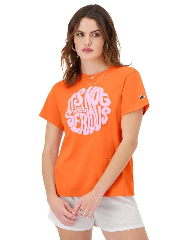 Womens Champion T-Shirt, Its Not That Serious Graphic Tangy Melon M Product Image