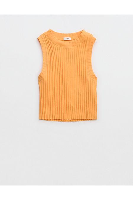 Aerie High Neck Ribbed Tank Top Women's Product Image