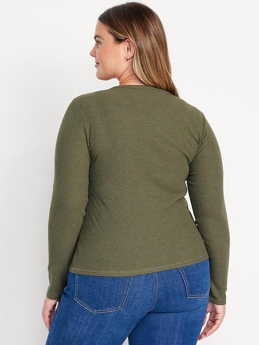 Plush-Knit Long-Sleeve T-Shirt Product Image