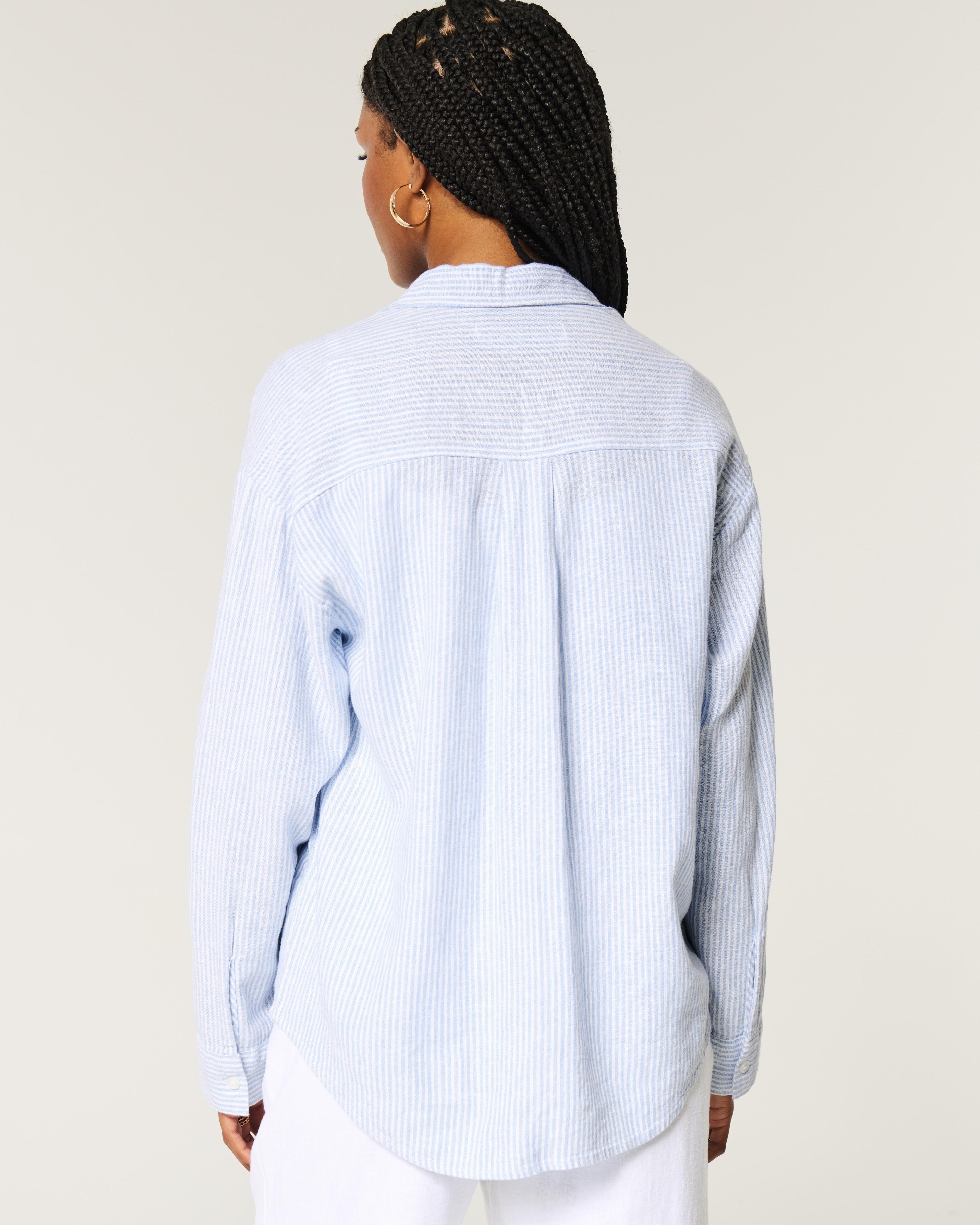 Oversized Linen-Blend Shirt Product Image