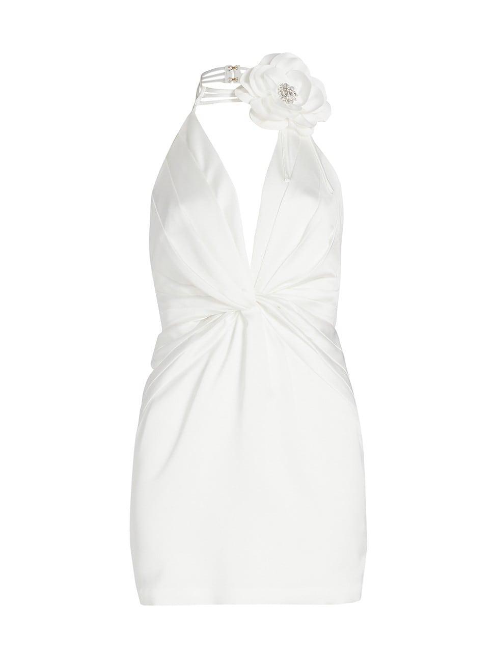 Ramy Brook Evie Halter Satin Minidress Product Image