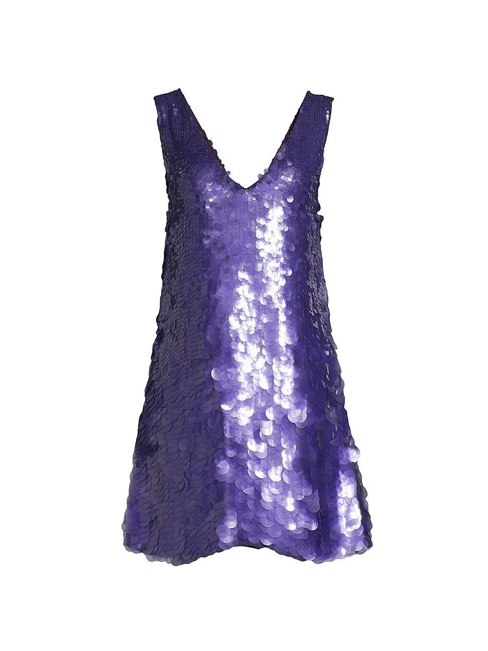 Womens Metallic Sequin Minidress Product Image