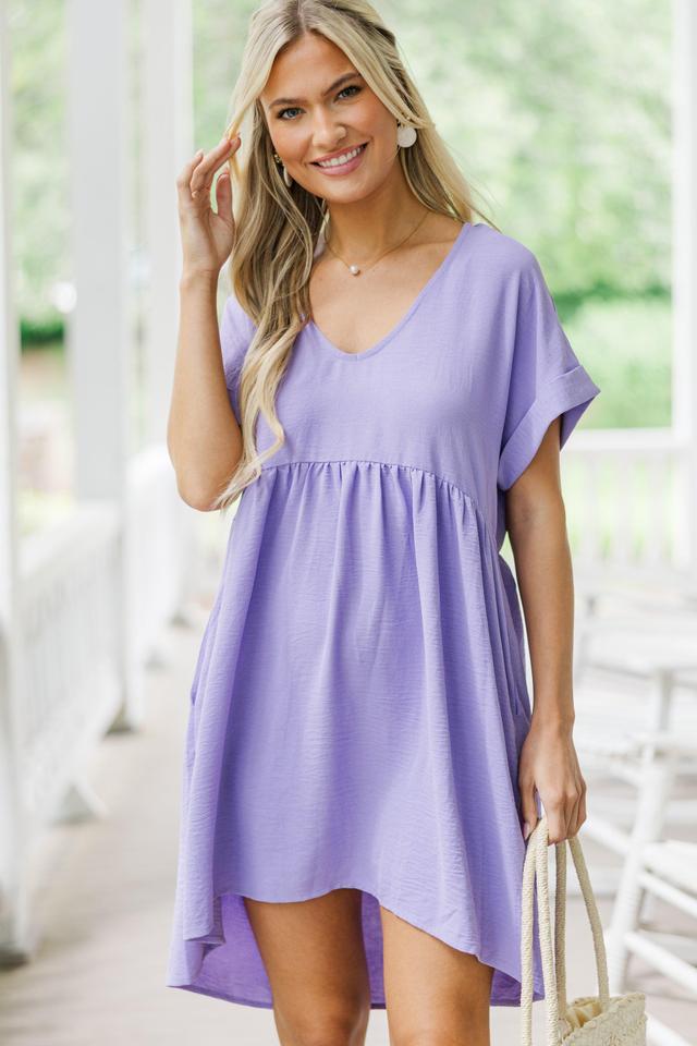 Full Of Joy Lavender Purple Babydoll Dress Female Product Image