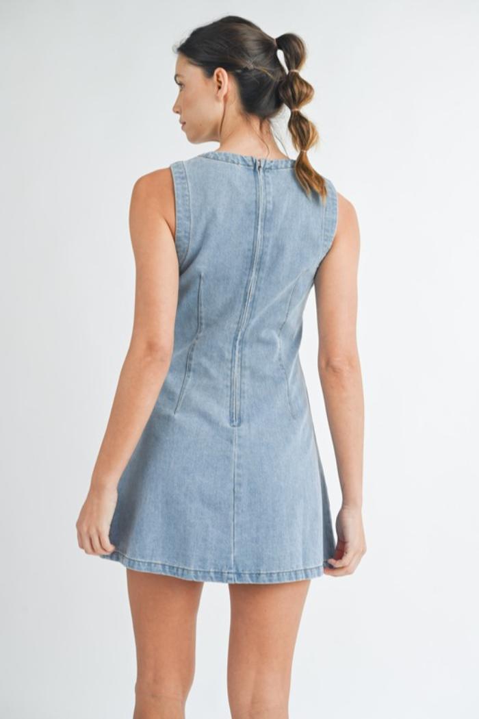 S/L Denim Mini Dress Product Image