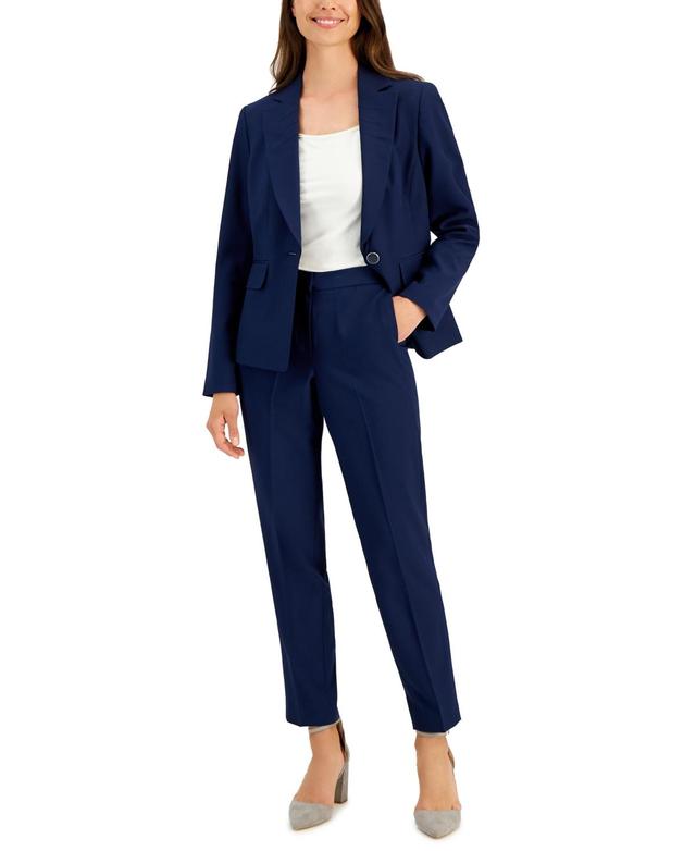 Le Suit Womens Stretch Crepe One-Button Pantsuit, Regular & Petite Sizes Product Image