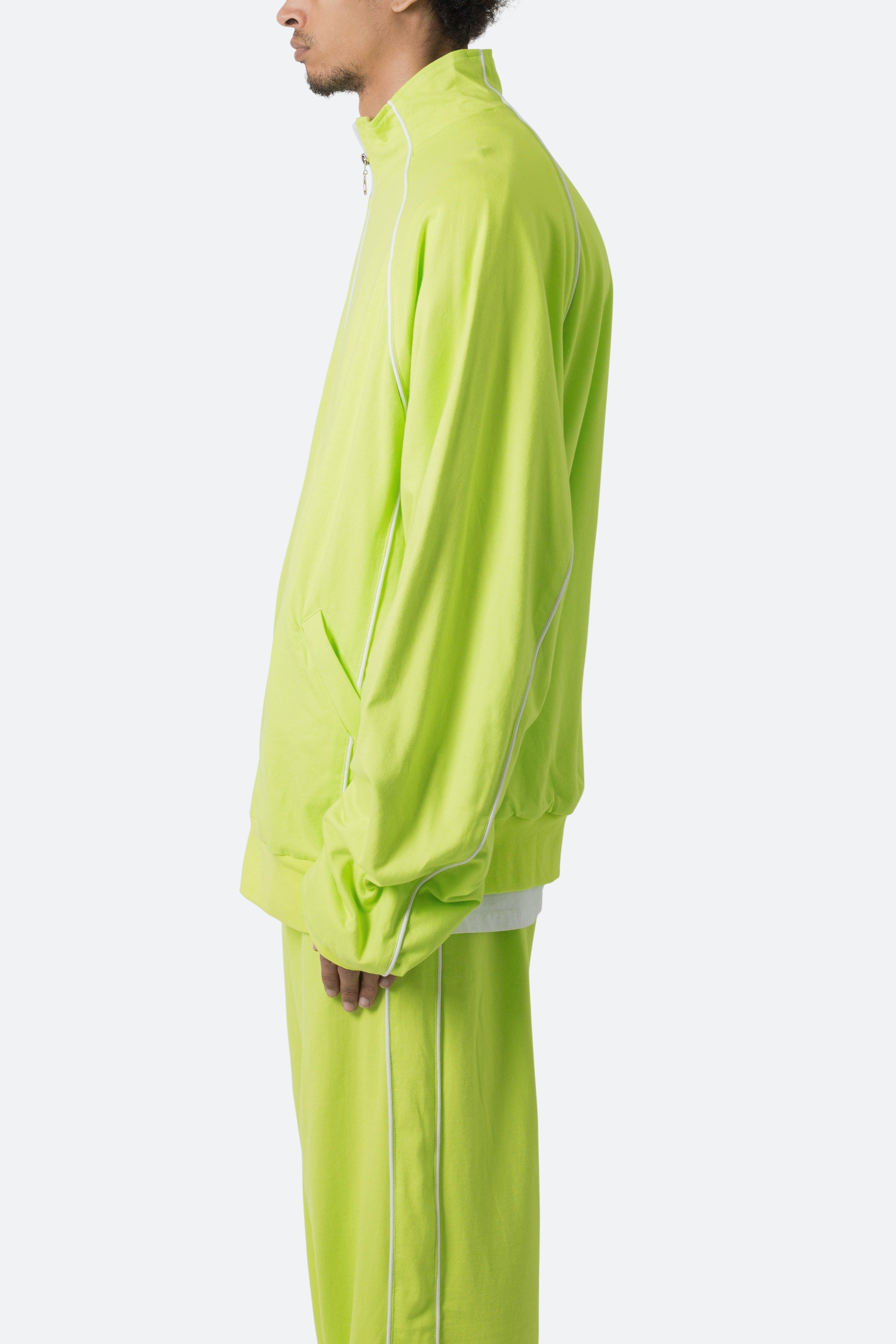 Oversized Jersey Track Jacket - Acid Lime Product Image