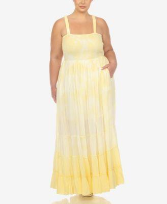 Plus Size Smocked Ruffle Maxi Dress Product Image