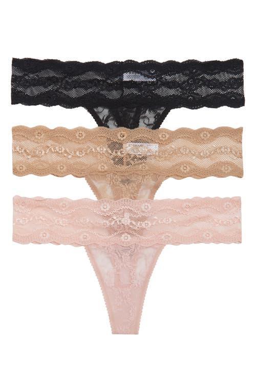 Lace Kiss Thong 3-Pack Product Image