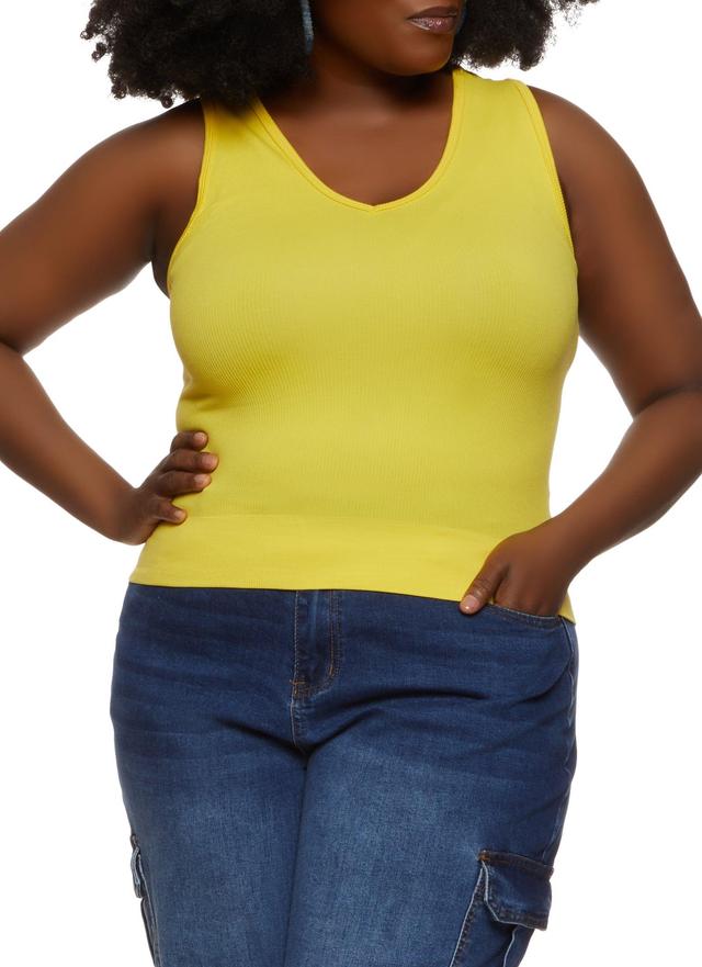 Womens Plus Size Basic Seamless Tank Top Product Image