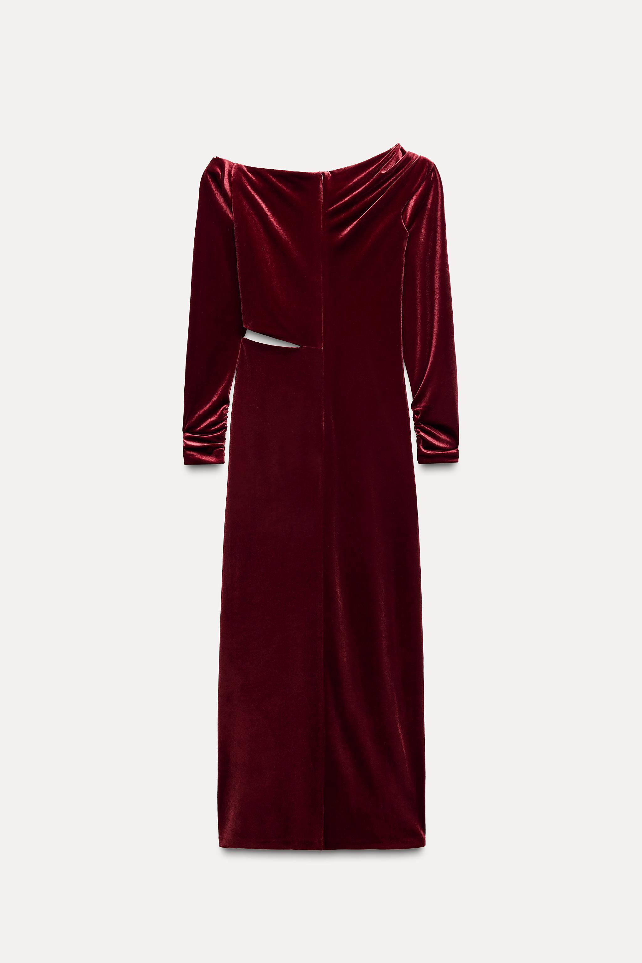 VELVET MIDI DRESS Product Image