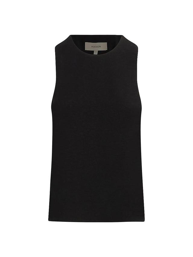 Womens Jersey Twist Back Crewneck Tank Product Image