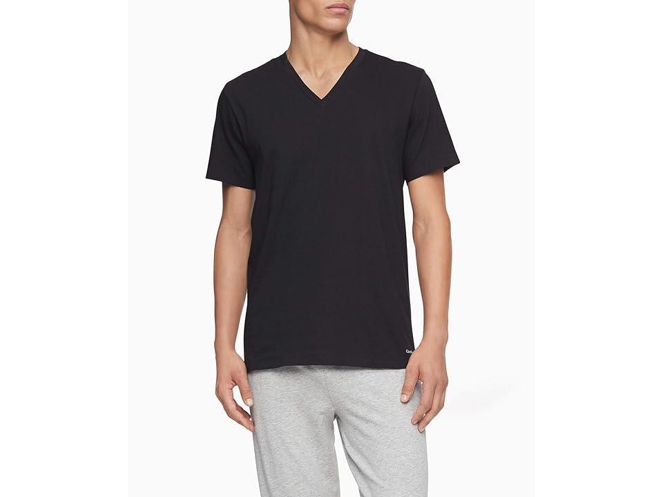 Calvin Klein Cotton Classic Solid V-Neck Undershirts 3 Product Image