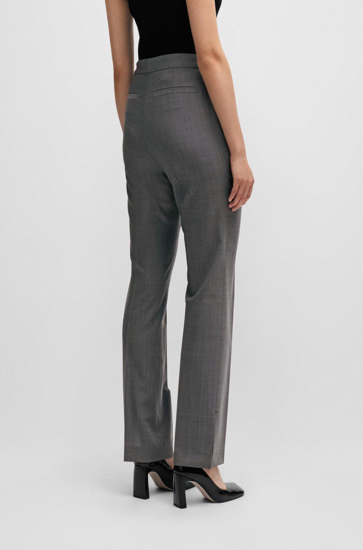 Slim-fit trousers in Italian virgin-wool sharkskin Product Image