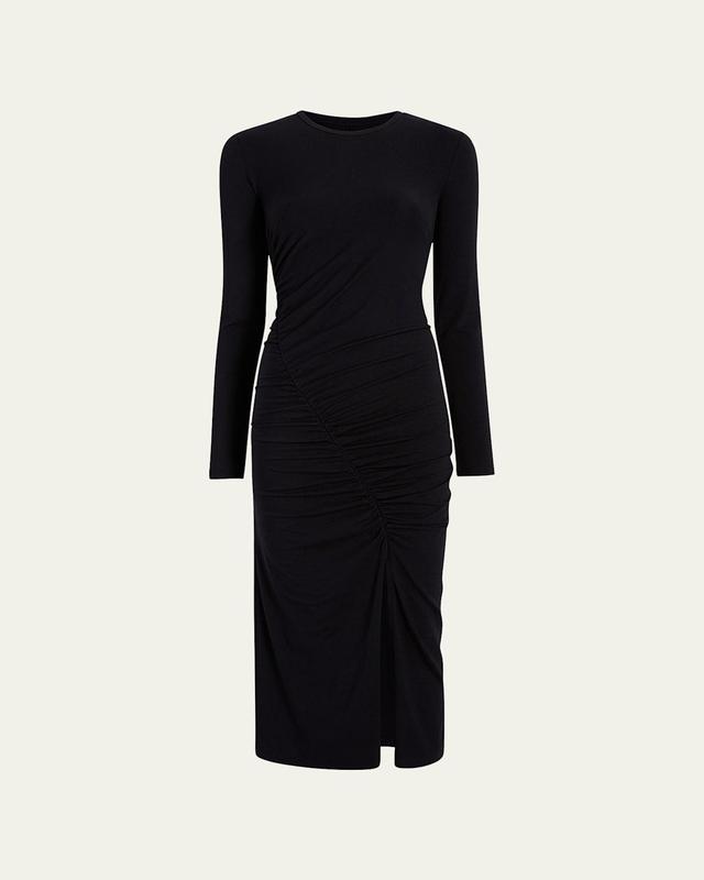 Womens Ruched Long-Sleeve Sweaterdress Product Image