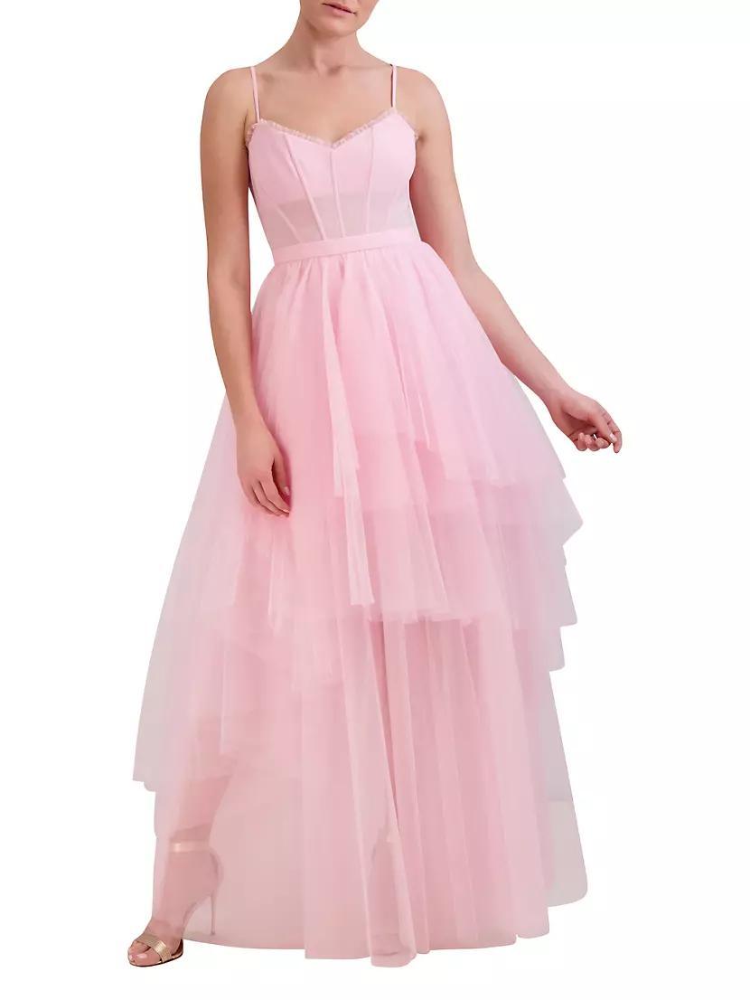 Tiered Tulle Corset Gown Product Image