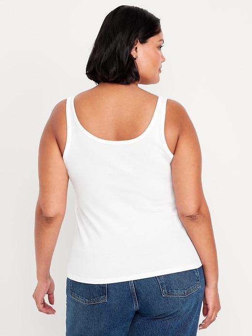 First-Layer Ribbed Scoop-Neck Tank Top Product Image