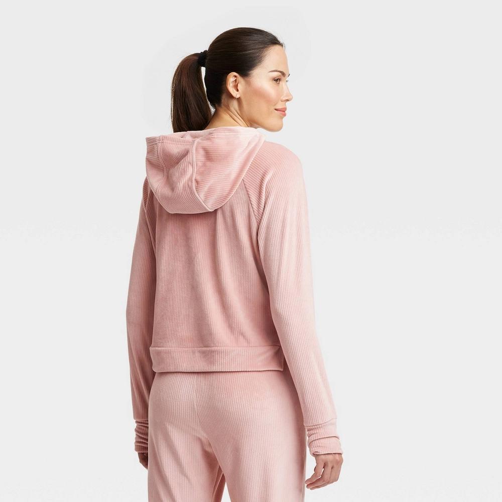 Women's Velour Ribbed Hooded Sweatshirt - All In Motion™ Product Image