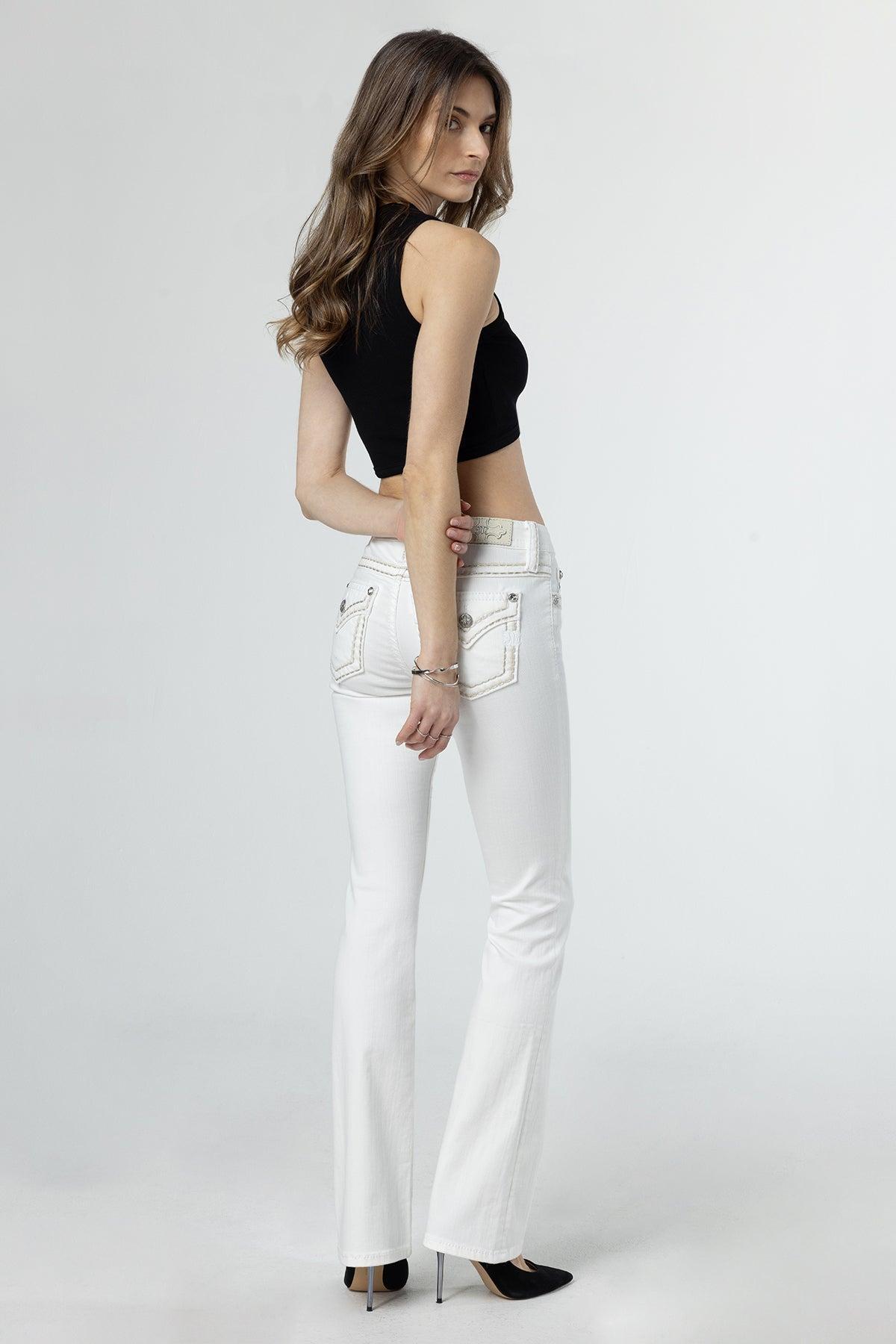 Classic White Bootcut Jeans Product Image