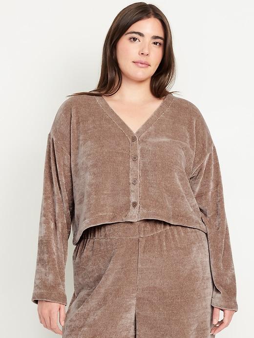 Cozy Chenille Button-Down Top Product Image