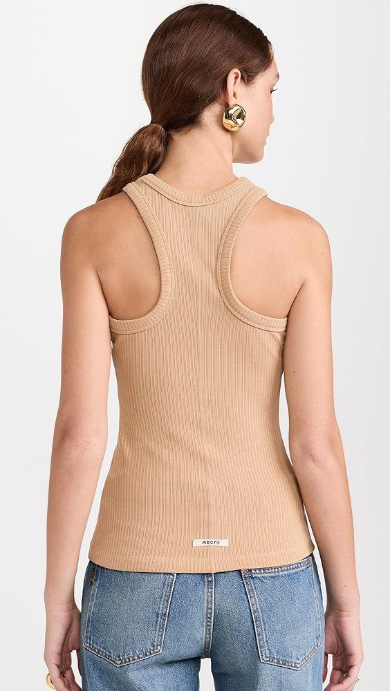 RECTO RC Jacquard Logo Ribbed Tank Top | Shopbop Product Image