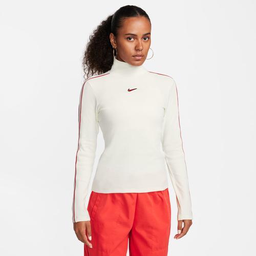 Nike Womens NSW Long Sleeve Mock - University Red/Sail Product Image