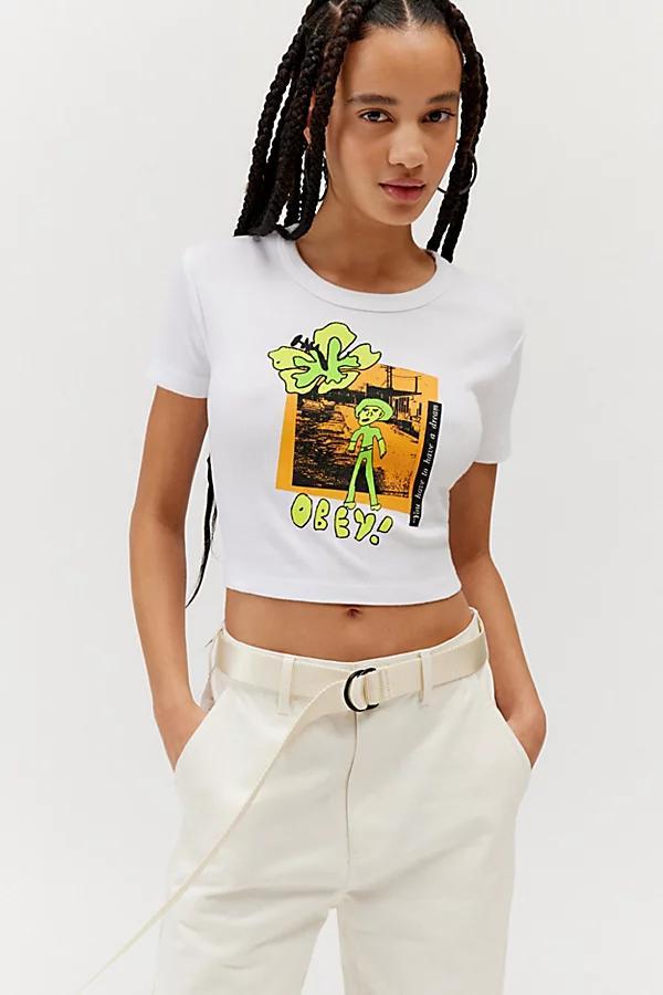 OBEY You Have To Dream Baby Tee Womens at Urban Outfitters Product Image