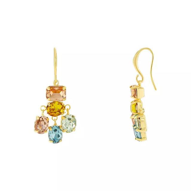 Emberly Multi Color Stones Drop Earrings, Womens Product Image