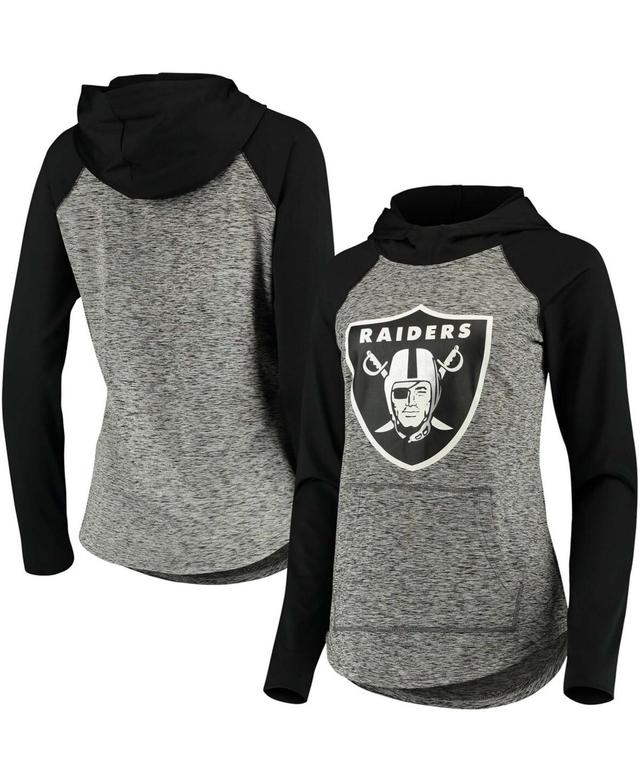 Womens Heathered Gray-Black Las Vegas Raiders Championship Ring Pullover Hoodie Product Image