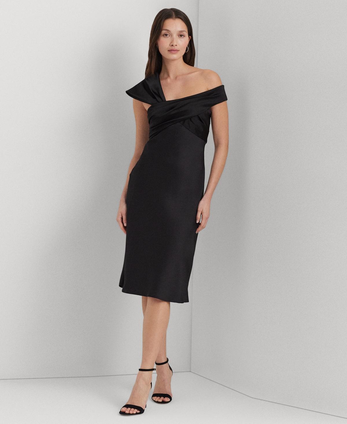 Women's Asymmetric Satin A-Line Dress Product Image