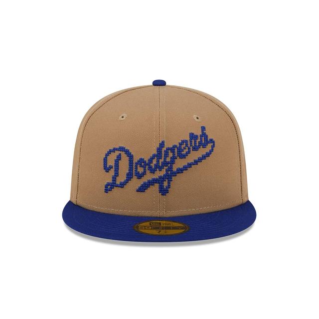 Los Angeles Dodgers Classic 8-Bit Wordmark 59FIFTY Fitted Hat Male Product Image