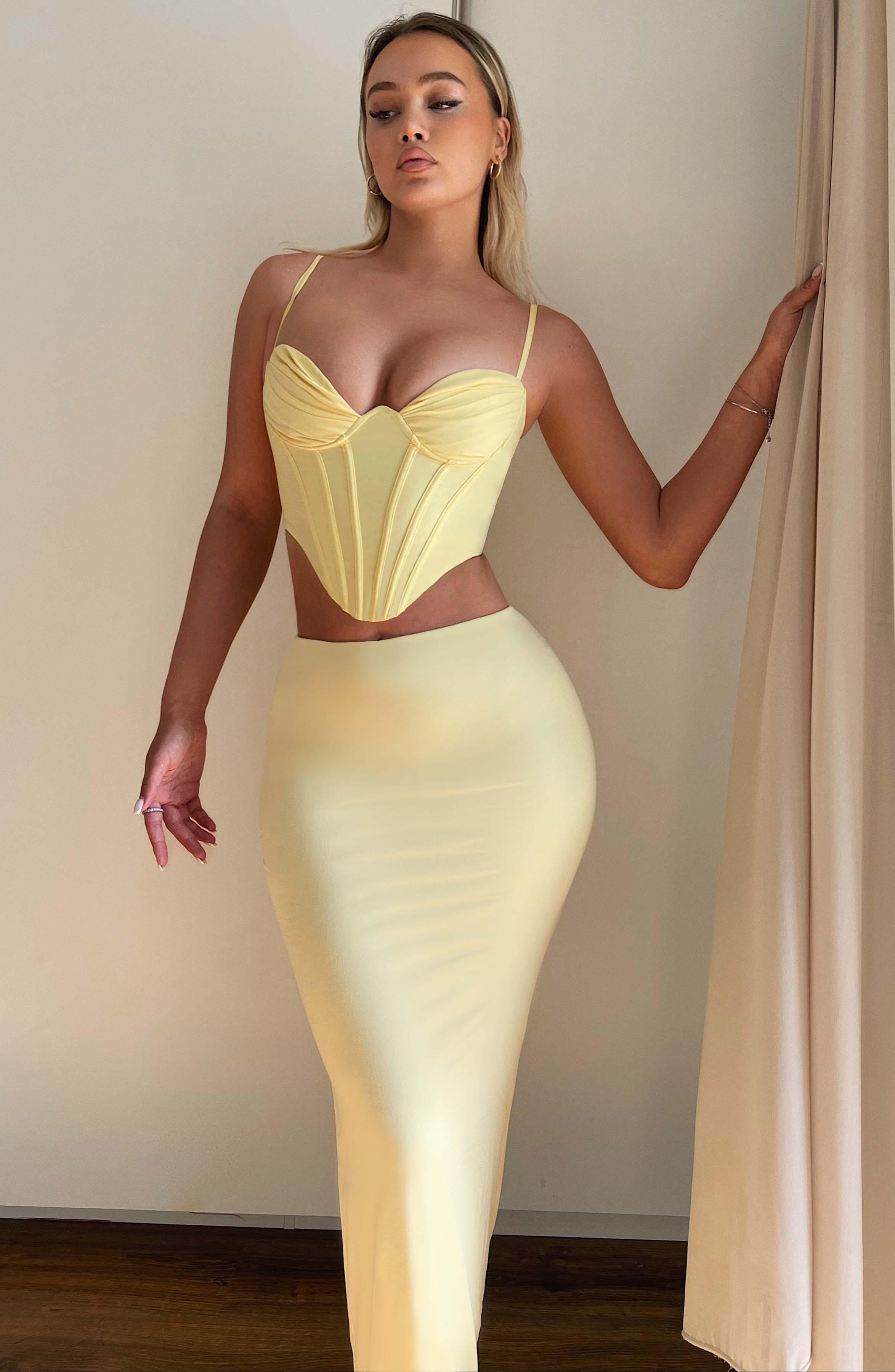 Astrid Maxi Skirt - Lemon Product Image