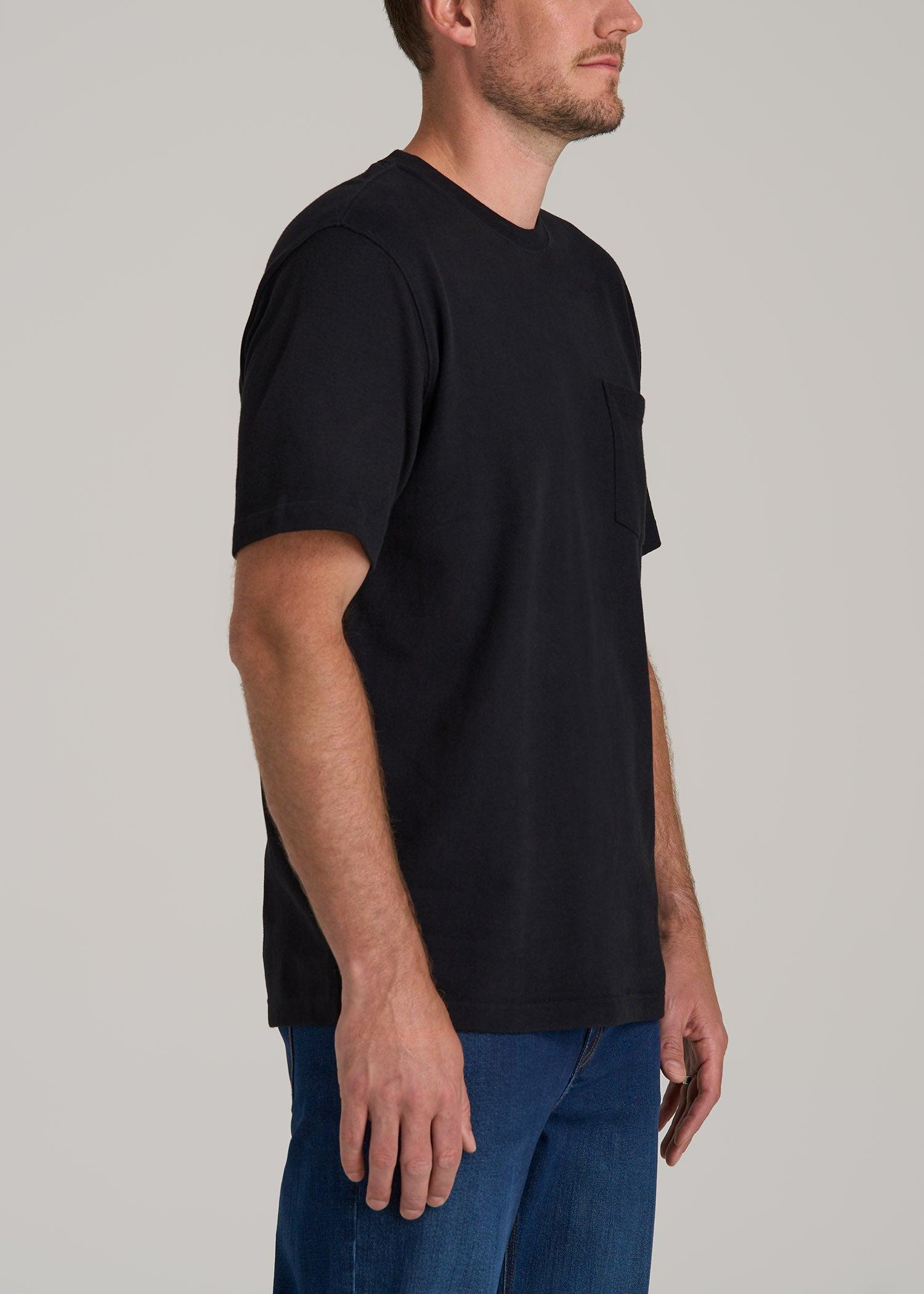 LJ&S Workwear Pocket T-Shirt for Tall Men in Black Product Image