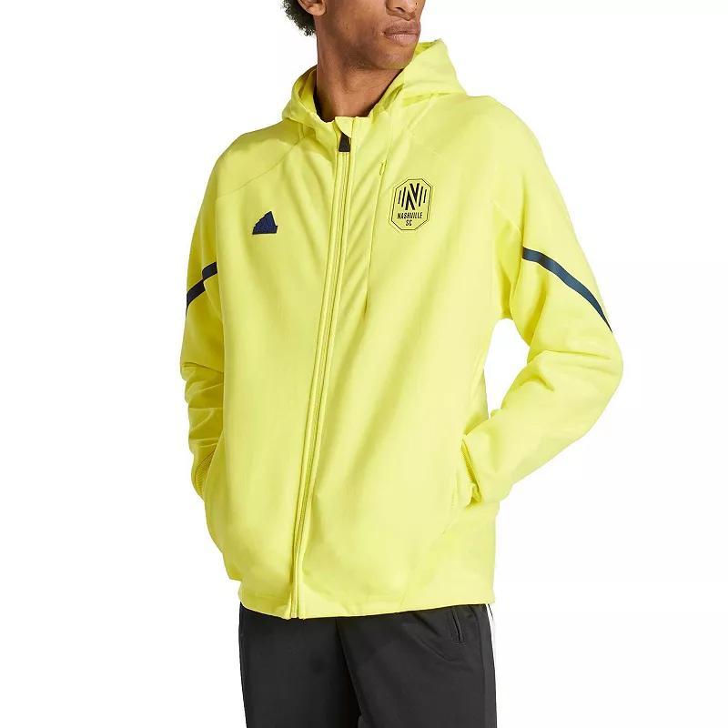 Mens adidas Yellow Nashville SC 2024 Anthem Travel Full-Zip Jacket Product Image