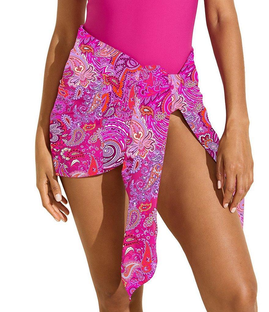 STYLEST DREAMSCULPT™ Printed Swim Sarong Cover-Up Product Image