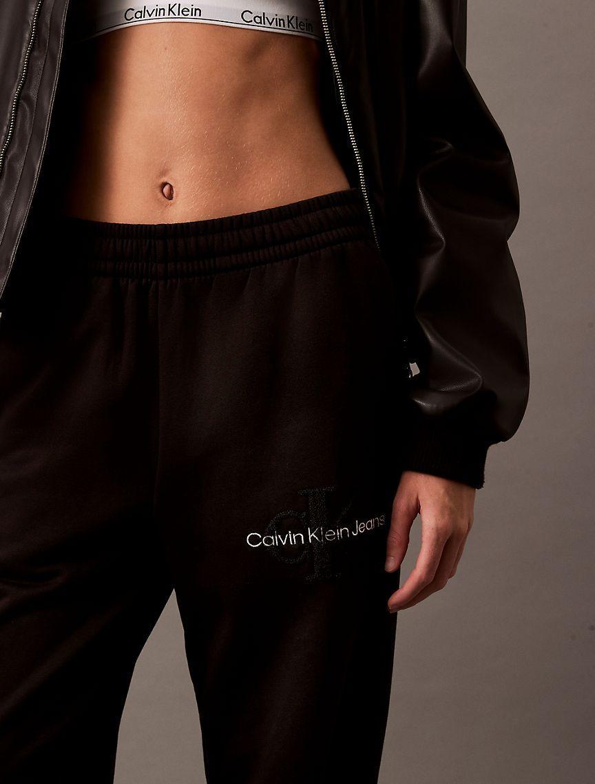 Chenille Monogram Logo Fleece Joggers Product Image